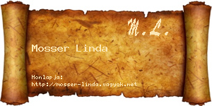 Mosser Linda névjegykártya